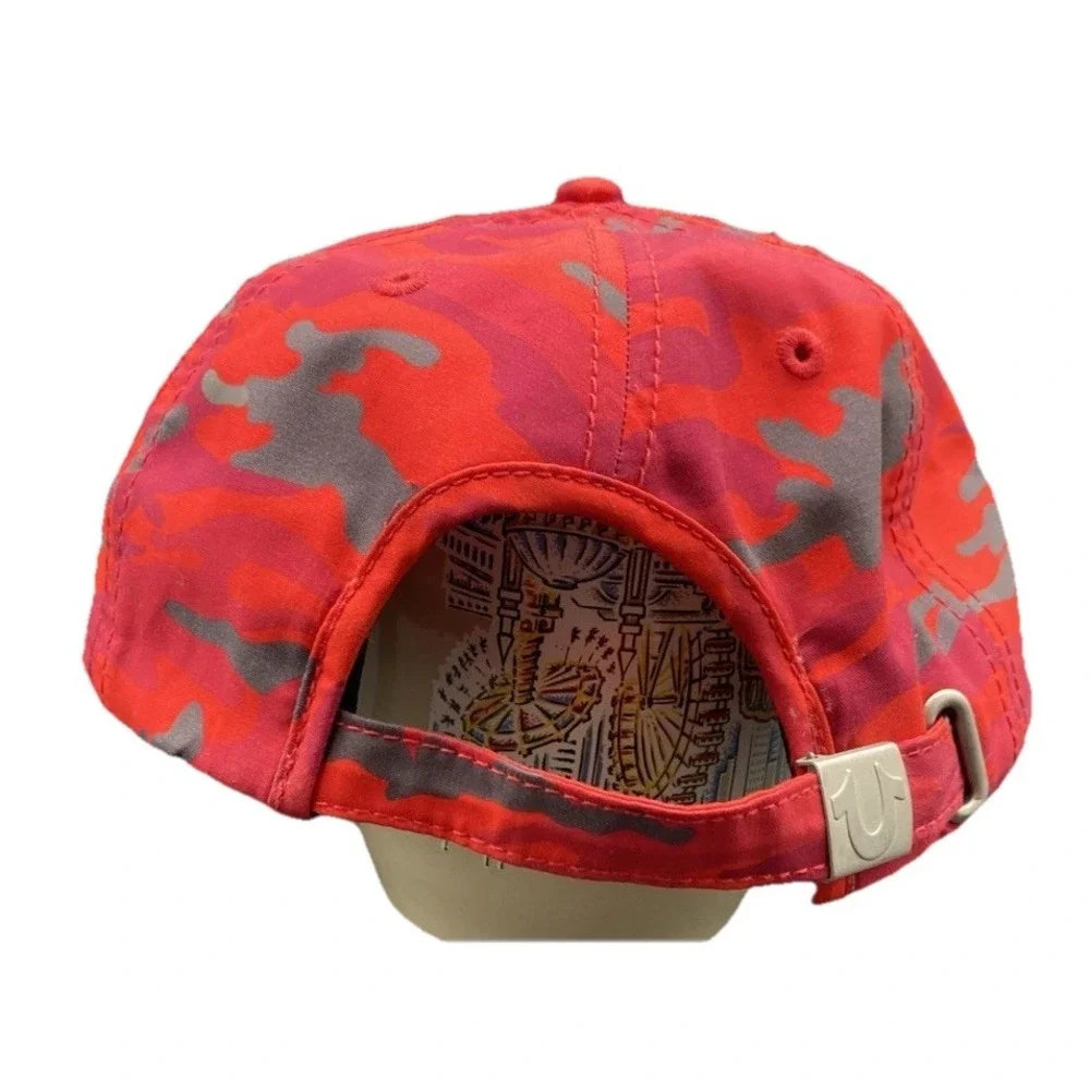 True Religion Jeans Men 36 33Straight Dark‎ Wash Red Stitching Plus Red TR Hat